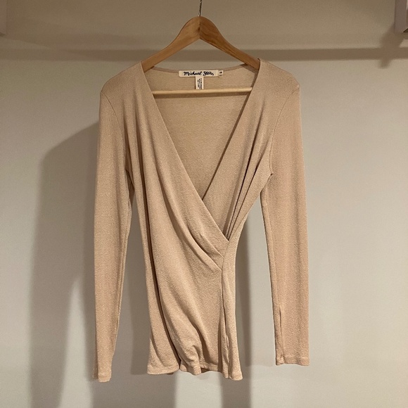 New Without Tag Anthropologie Michael Stars Beige Tops Made In USA - Picture 1 of 5